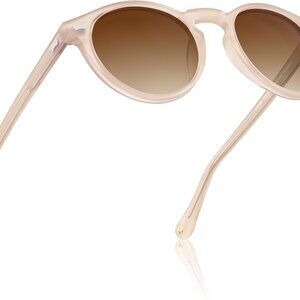 Retro Polarized Sunglasses Women UV Protection Acetate Classic Round Shades